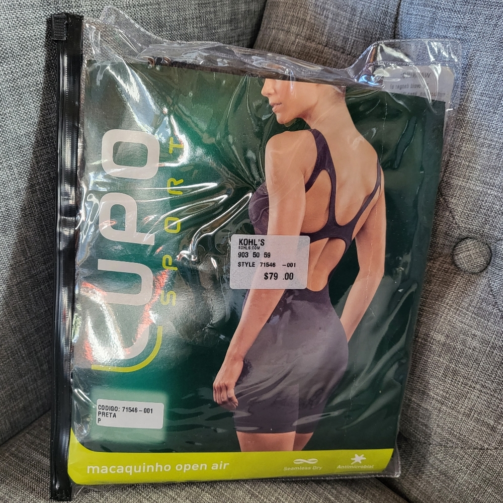 Lupo Sport Macaquinho Seamless Shapewear Shorts Unitard 1 pc. Size XS / Small